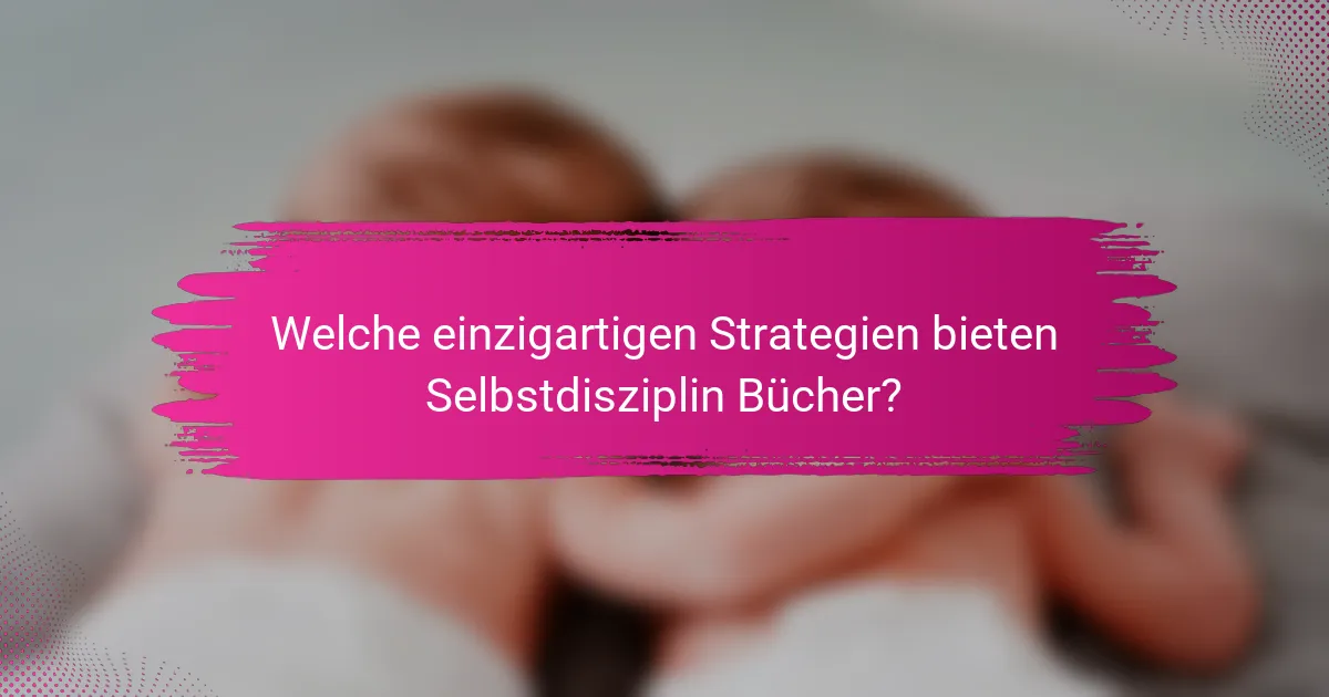 Welche einzigartigen Strategien bieten Selbstdisziplin Bücher?
